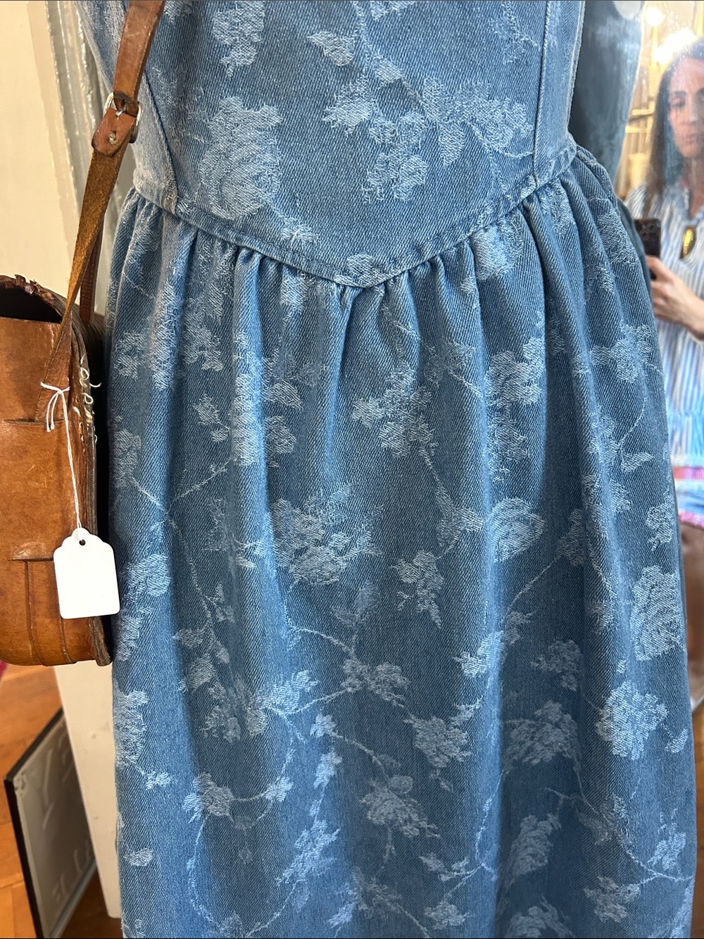 Blu Pepper Blue Floral Maxi Dress with Square Neck - Picture 3 of 4